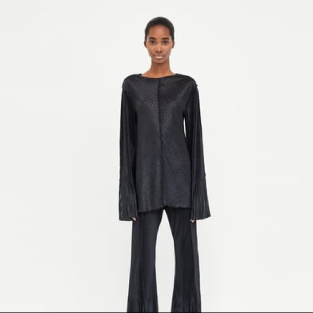 Zara pleated top